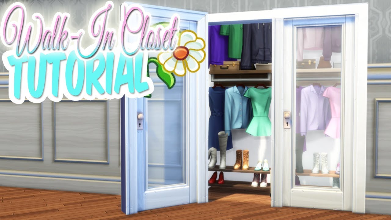 HOW TO BUILD: Walk In Closet!! The Sims 4: Building Tutorial (No CC)