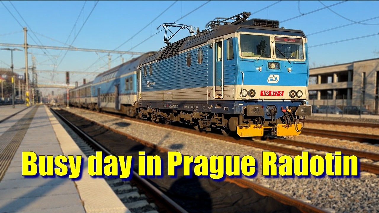 Passing Trains at Praha Radotín | Real Train Sound | February 2026