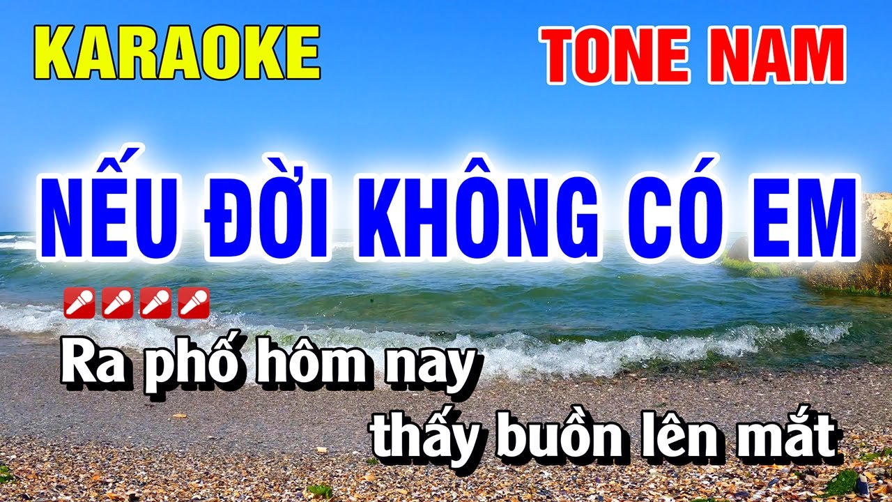 Karaoke Nếu Đời Không Có Em Tone Nam Nhạc Sống Dễ Hát | Nguyễn Linh