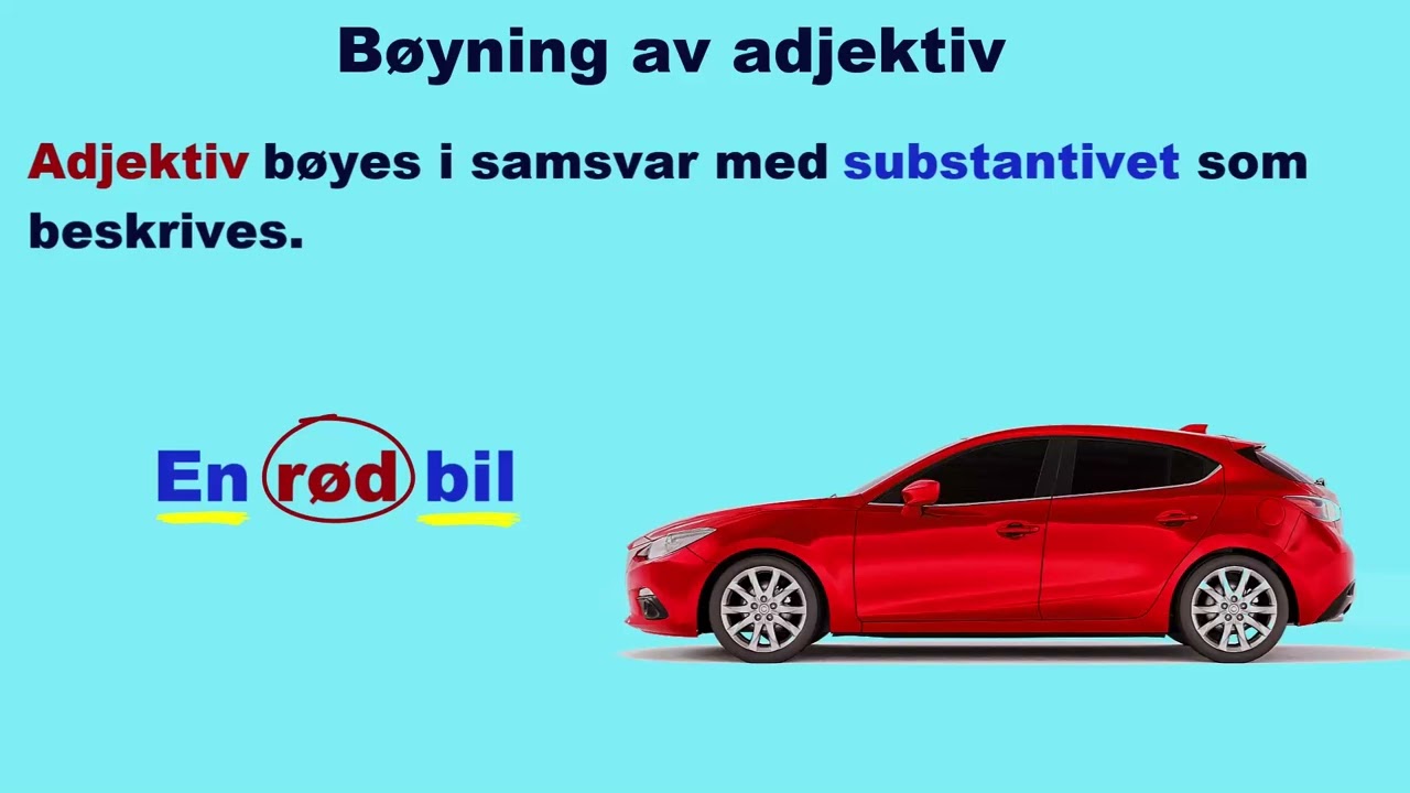 Bøying av adjektiv tigrinja/bokmål