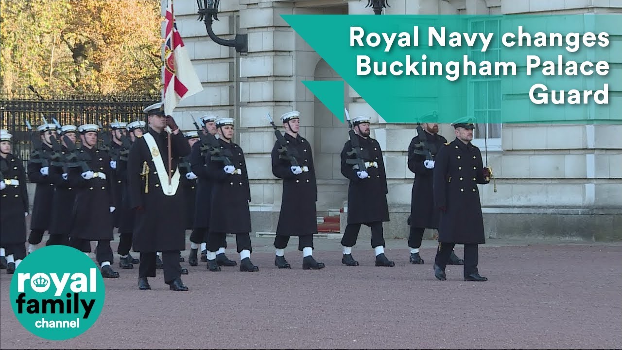 Royal Navy changes Buckingham Palace Guard for first time