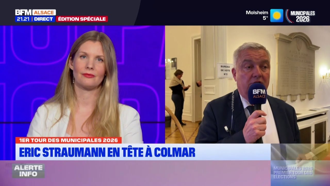 Eric Straumann (DVD), maire sortant de Colmar, réagit aux résultats du 1er tour des municipales