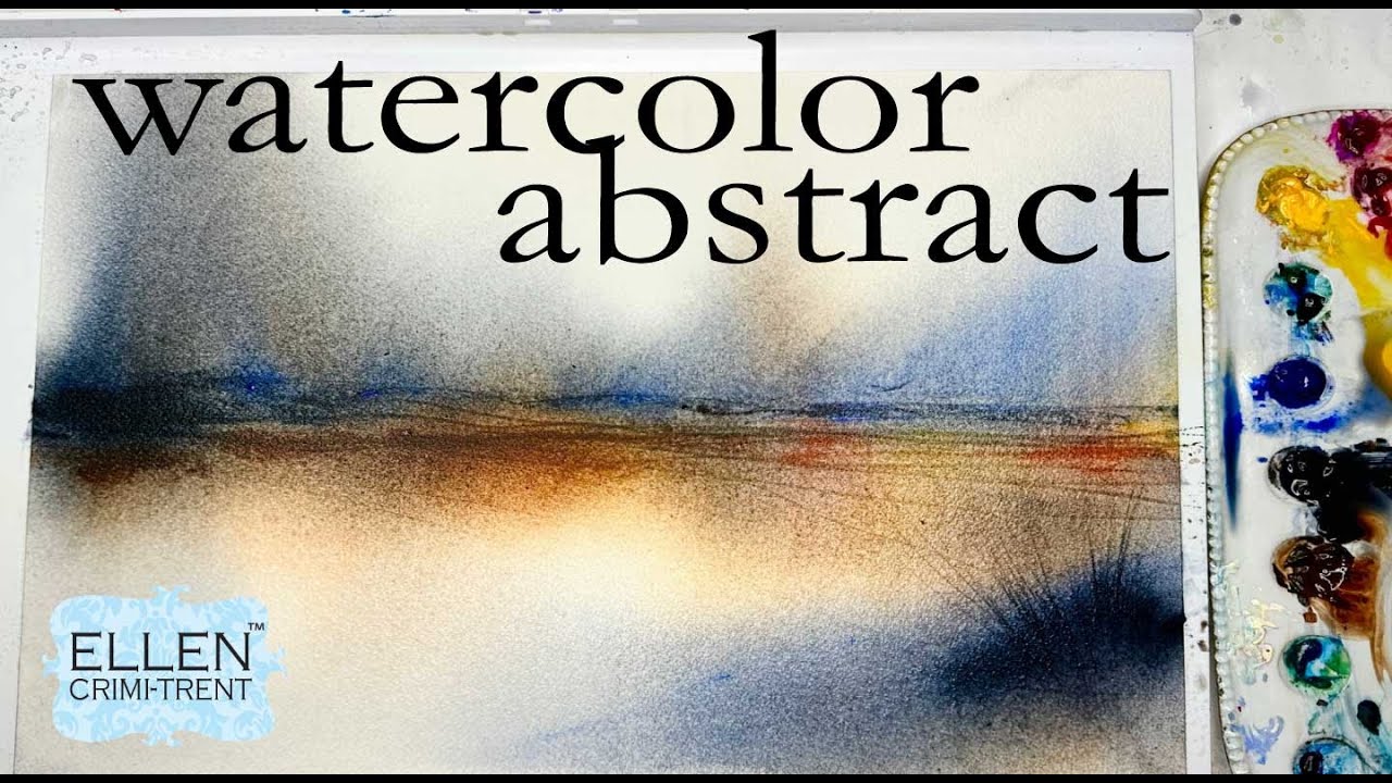 5 Minute Watercolor Abstract Landscape!