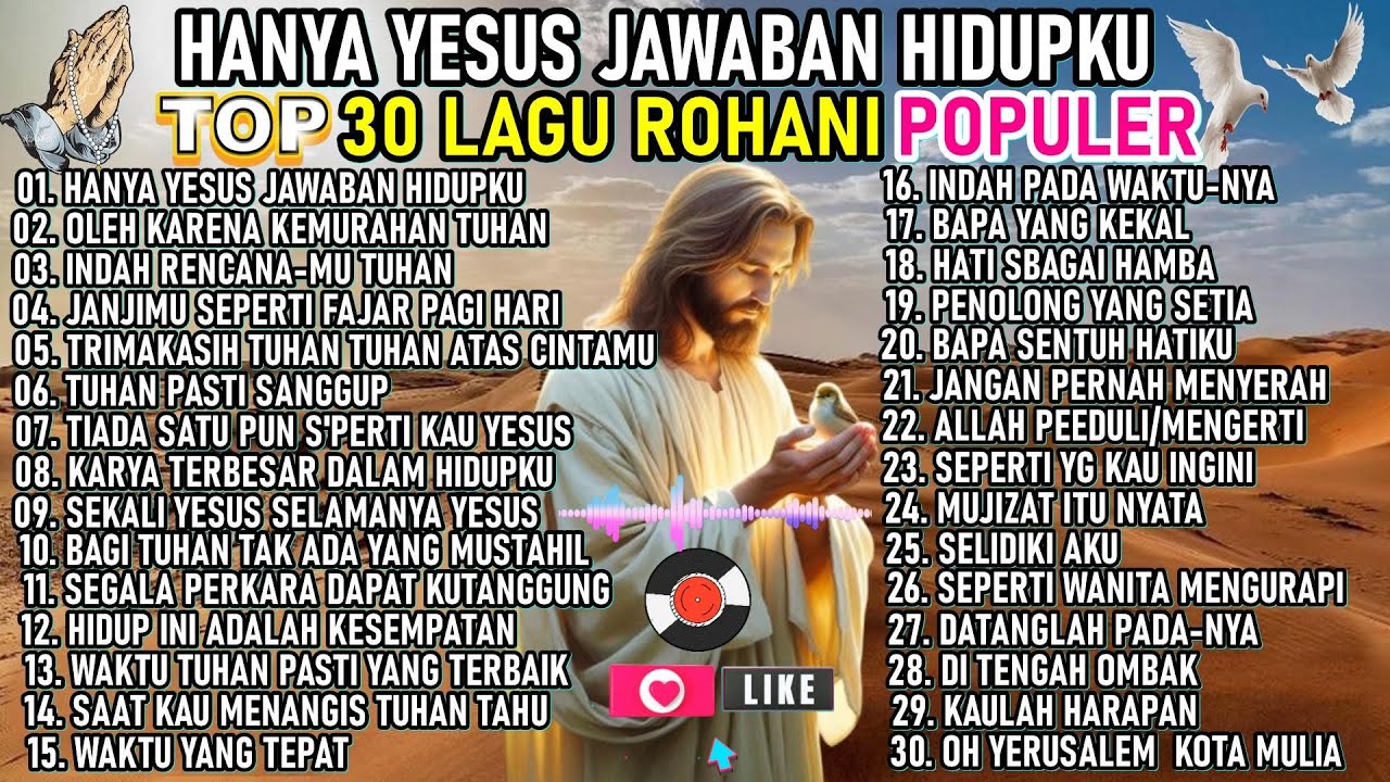 KUMPULAN NONSTOP LAGU ROHANI PILIHAN TERBAIK 2025 - HANYA YESUS JAWABAN HIDUPKU