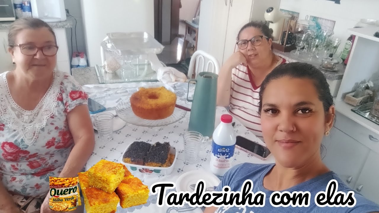 TARDE MARAVILHOSA COM ELAS 😍 UM DELICIOSO CAFE DA TARDE COM BOLO DE MILHO 🌽 