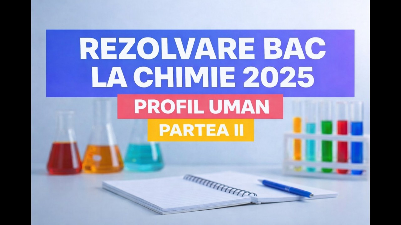 Rezolvare BAC la Chimie 2025, PROFIL UMAN. Partea 2