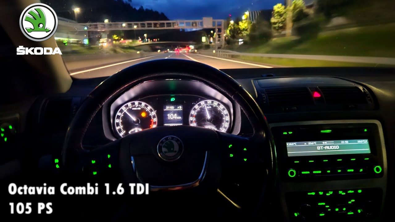 2012 Skoda Octavia Combi 1.6 TDI Greenline Manual 105 PS NIGHT POV DRIVE Zürich(60 FPS/1440p)