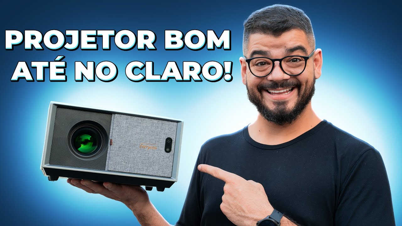 BOM ATÉ DE DIA? PROJETOR MUITO POTENTE e COMPLETO! Projetor Full HD EVERYCOM RD829 - Review