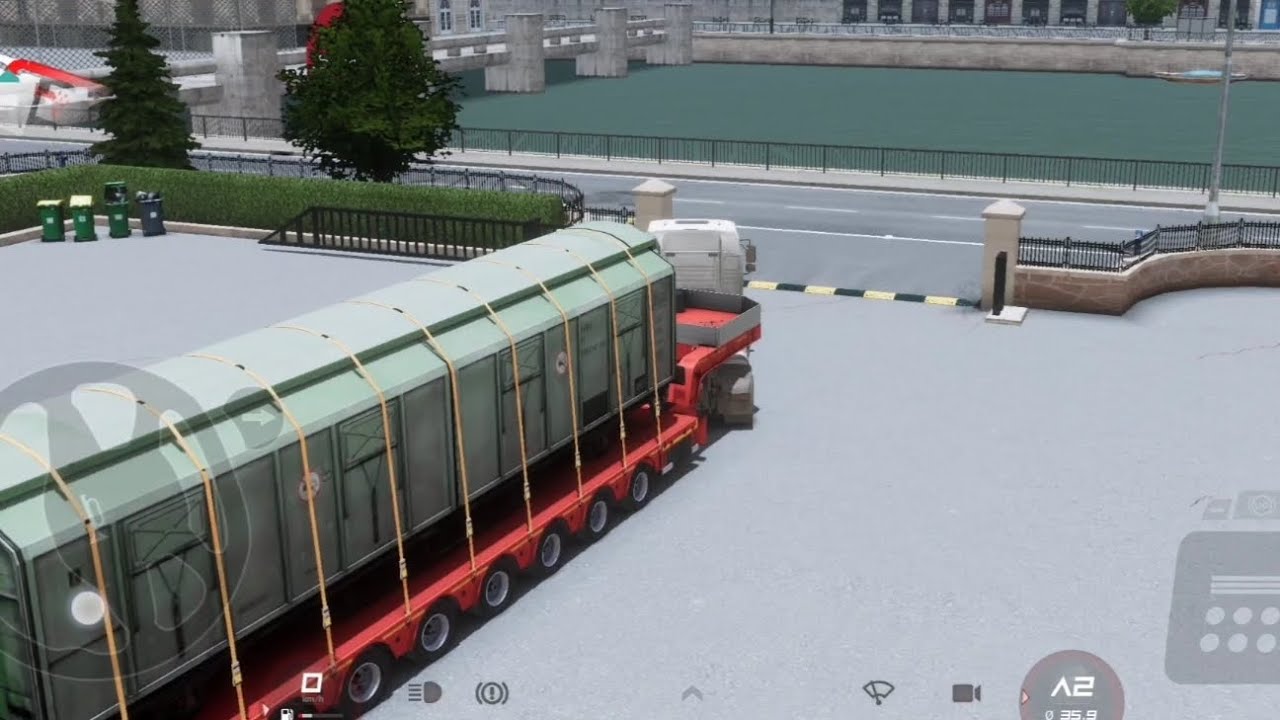 Long and wide trailer on a mountain climb. #truckersofeurope3