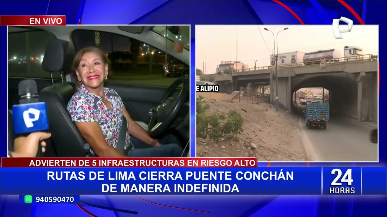 Lurín: Cierran puente Conchán por hundimiento en su estructura