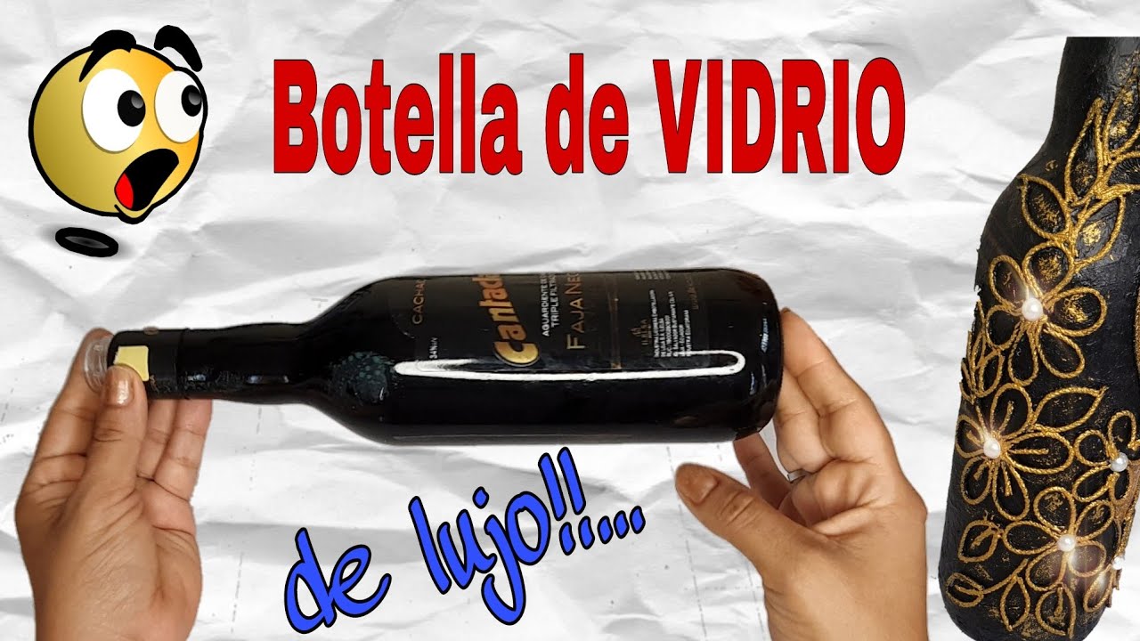 ♻️ Convierte una Ordinaria BOTELLA DE VIDRIO en una Extraordinaria OBRA DE ARTE 😱 F&aacute;cil!