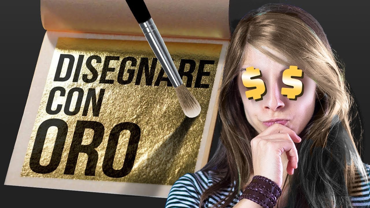 DISEGNARE con L'ORO (versione povera) - Foglia Oro 🐸