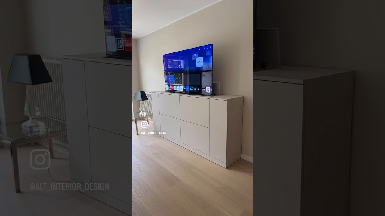 Highboard im Wohnzimmer - integrierter TV Lift 📺