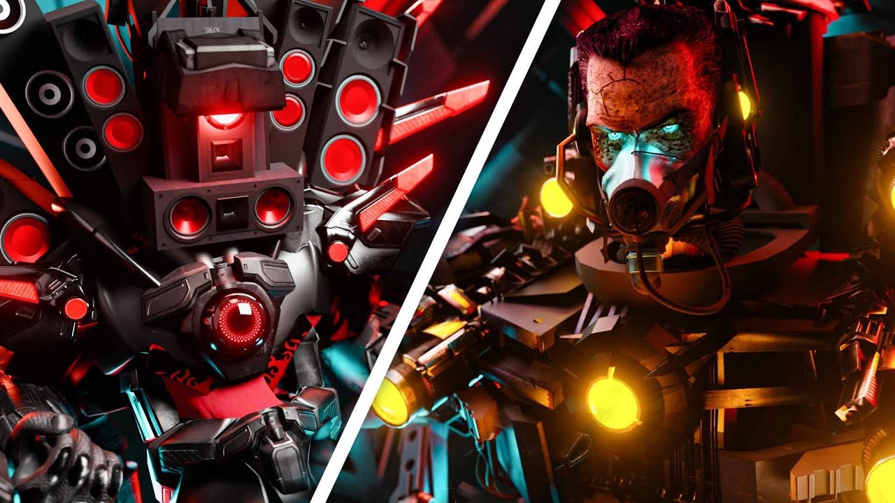 Skibidi toilet multiverse G-toilet vs titan speakerman inside G-man apocalypse fight scene (ST/DC2).