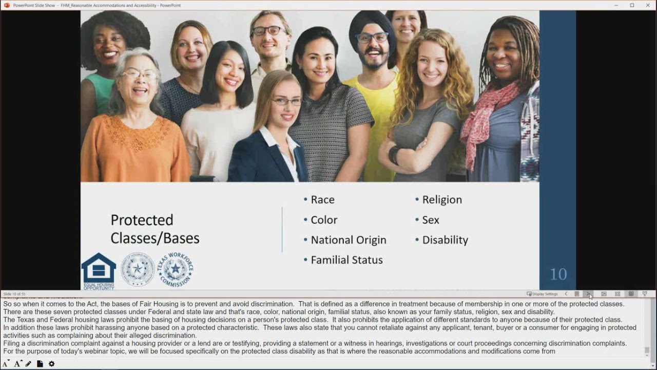 Fair Housing Special Topics: Reasonable Accommodations, Modifications, and Accessibility