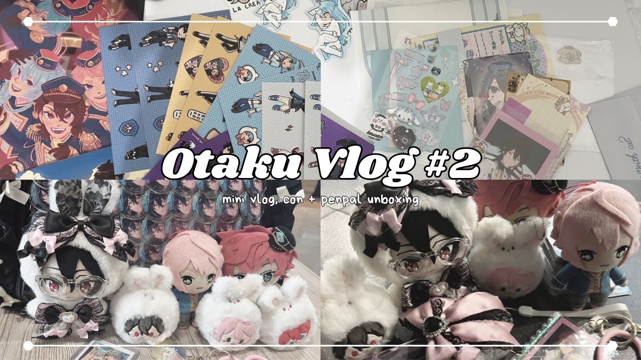 Otaku Vlog #2 ⋆˙⟡ (mini vlog, con + penpal unboxing)