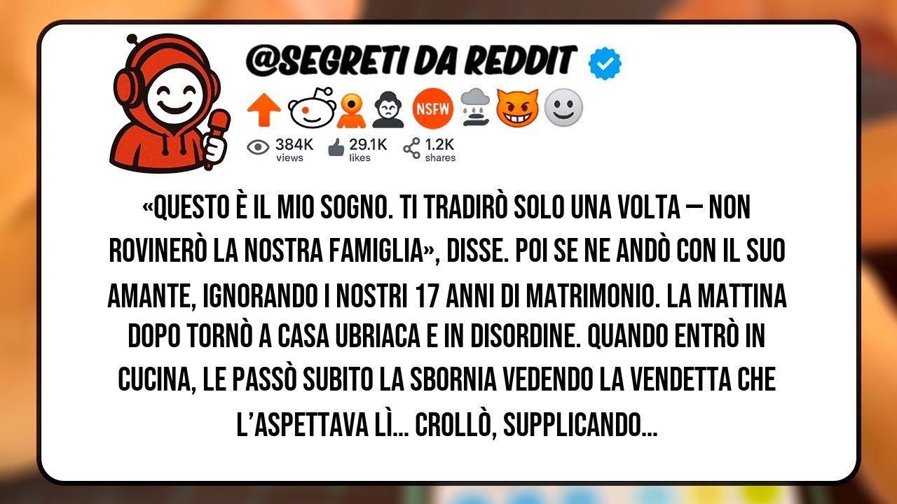 Questo è il mio sogno. Ti tradirò solo una volta non rovinerò la nostra famiglia disse...