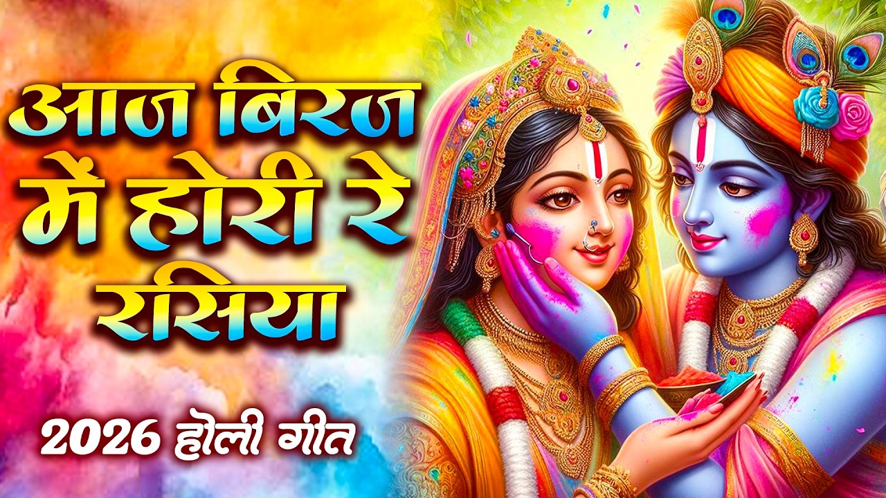 Holi Song । Aaj Biraj Mein Hori Re Rasiya | Krishna Bhajan | आज बिरज में होरी रे रसिया