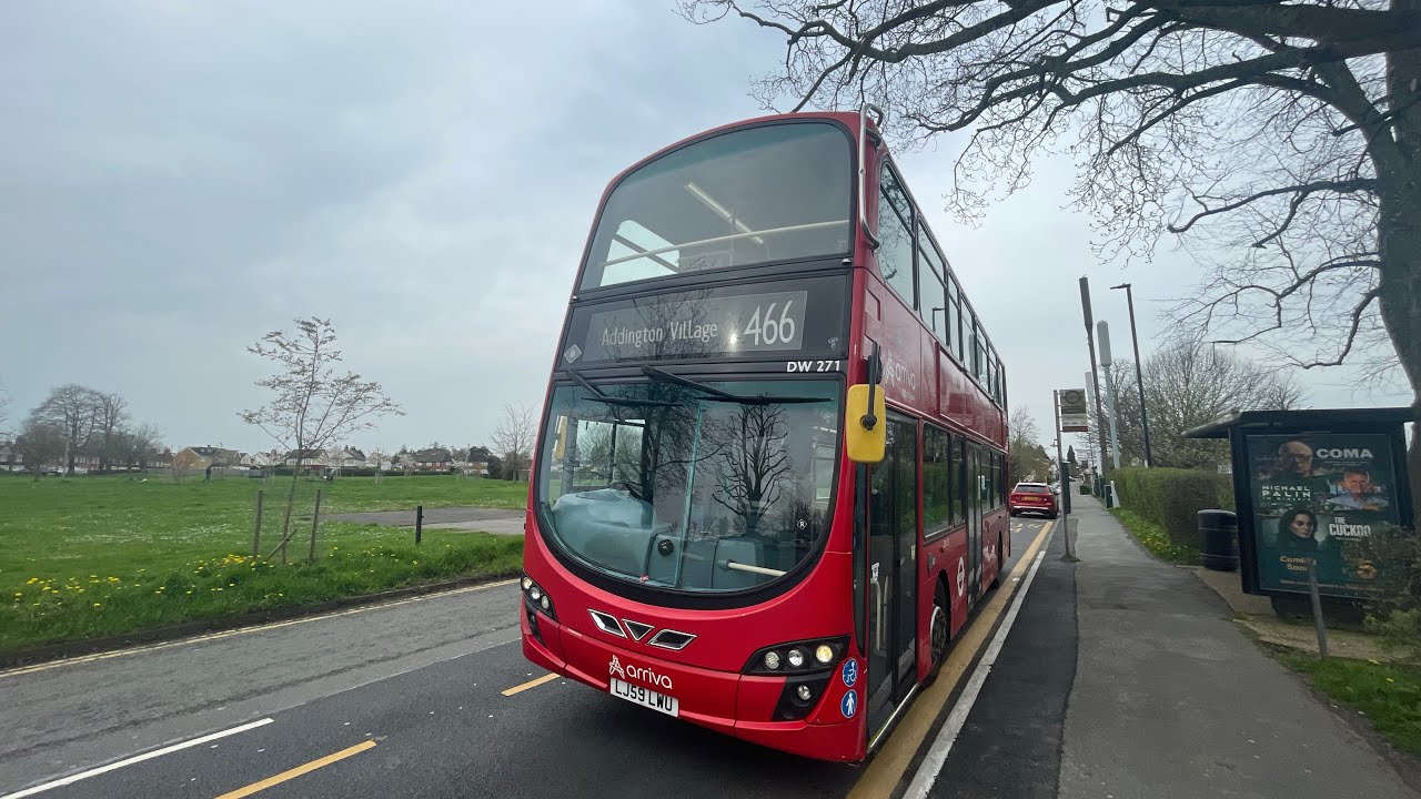 Full Bus Journey on Diverted TFL 466 - Caterham-On-The-Hill to Addington Village