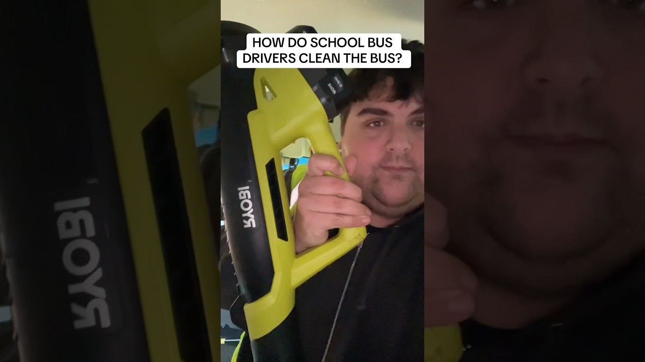 HOW TO CLEAN A SCHOOL BUS WITH A LEAF BLOWER