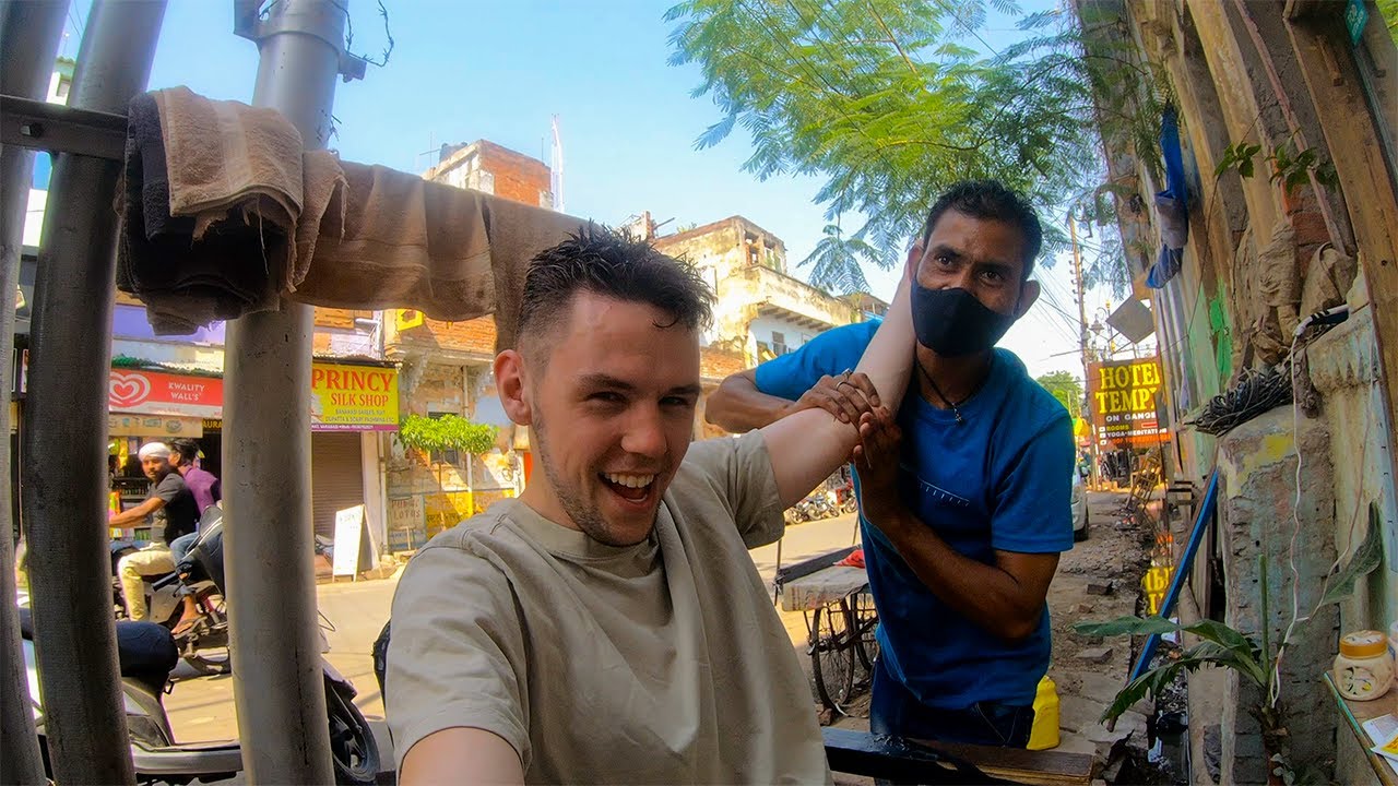 Индийский уличный массаж за 10 фунтов стерлингов 🇮🇳