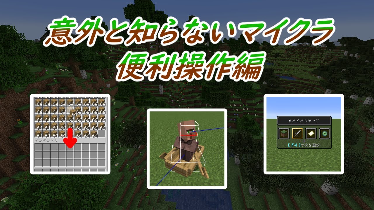 【ゆっくり】意外と知らないマイクラ　便利操作編【JAVA版1.17】