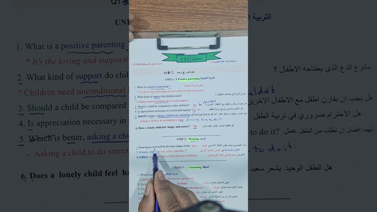 انكليزي فنون تطبيقية مراجعة || مركزة محاضرة 3 قطع الكتاب الجزء 1