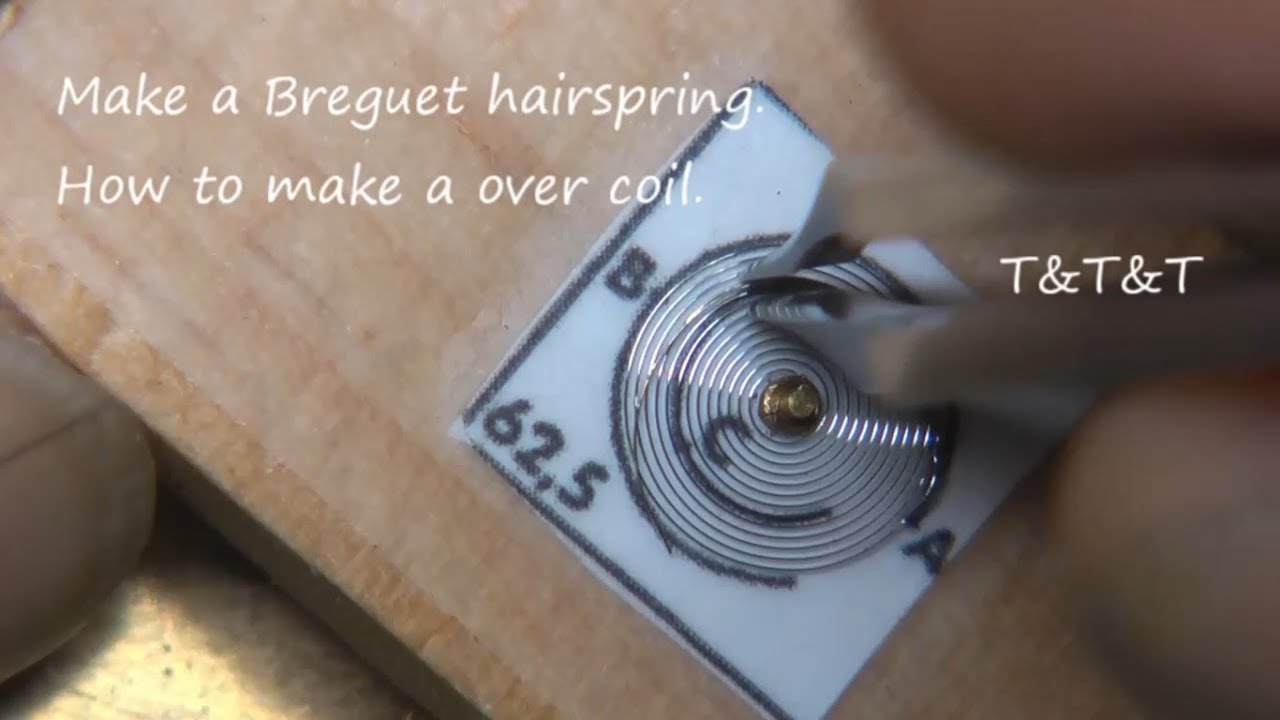 Hairspring③  Making a breguet hairspring. How to make a over coil.　巻き上げヒゲの作成