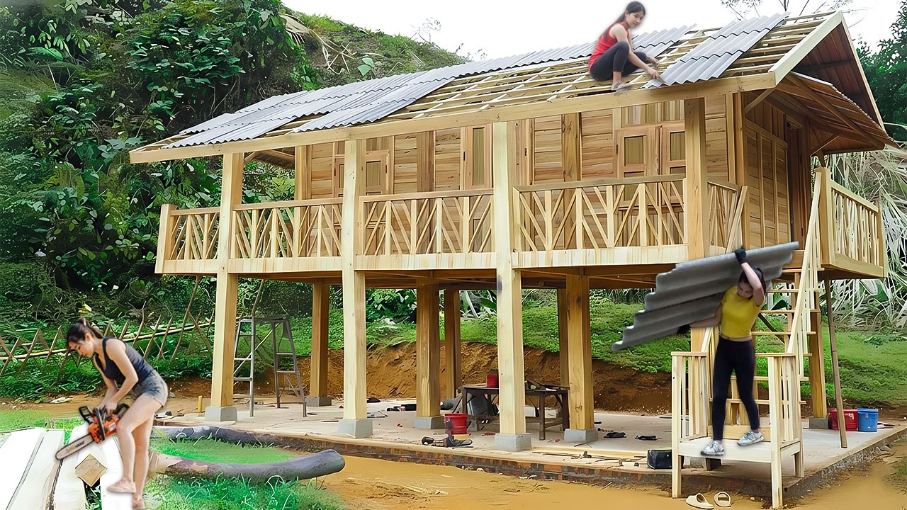 TIMELAPSE: Building My Dream Wooden Home and Installing Solid Wooden Doors