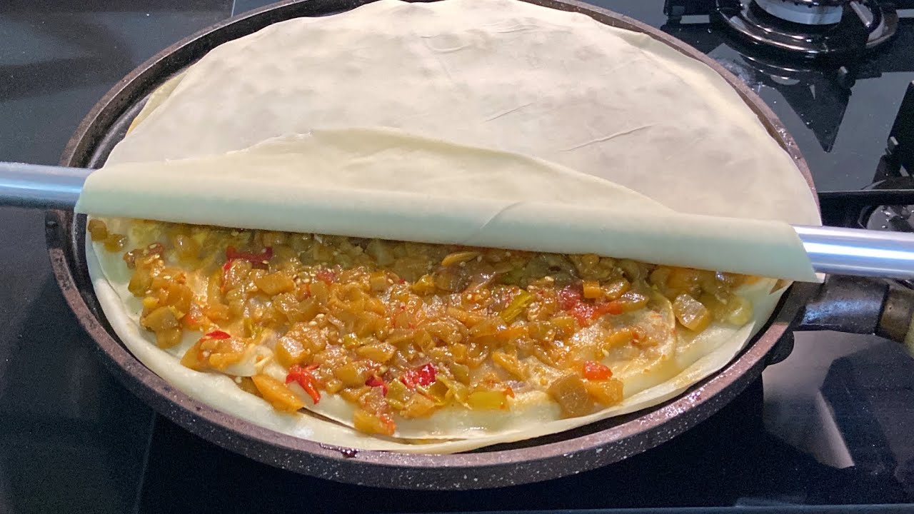Tadına Bakan Etli Zannediyor💯Patlıcanlı Börek Tarifi/Fırınsız Tavada patlıcanlı Börek Ve Gözleme