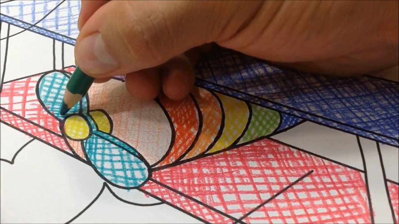 Técnica de dibujo y coloreado: Rayado y puntillismo