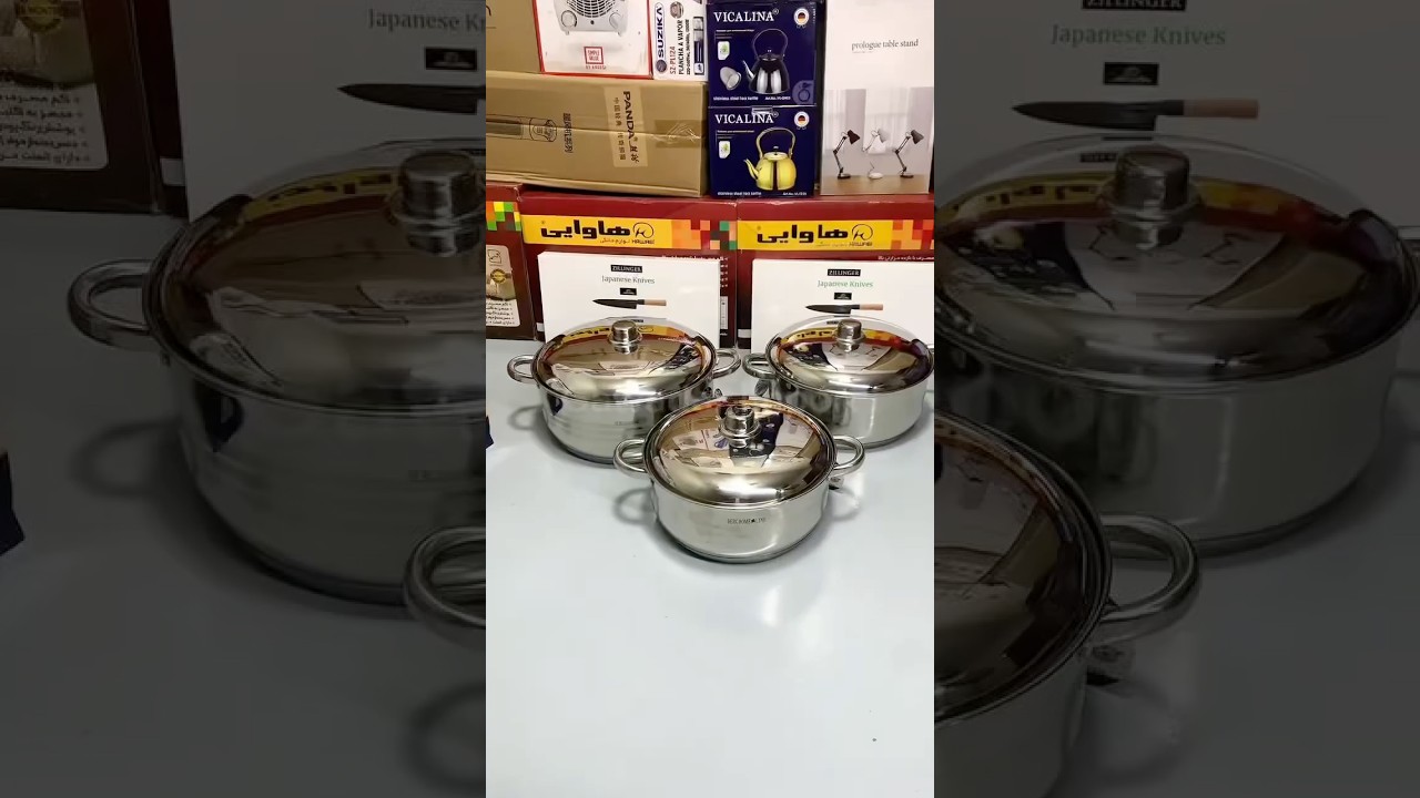 6 Pieces Cookware Set Stainless Steel | Kitchen Cooking Pots #kitchen #shorts #cooking #cookware