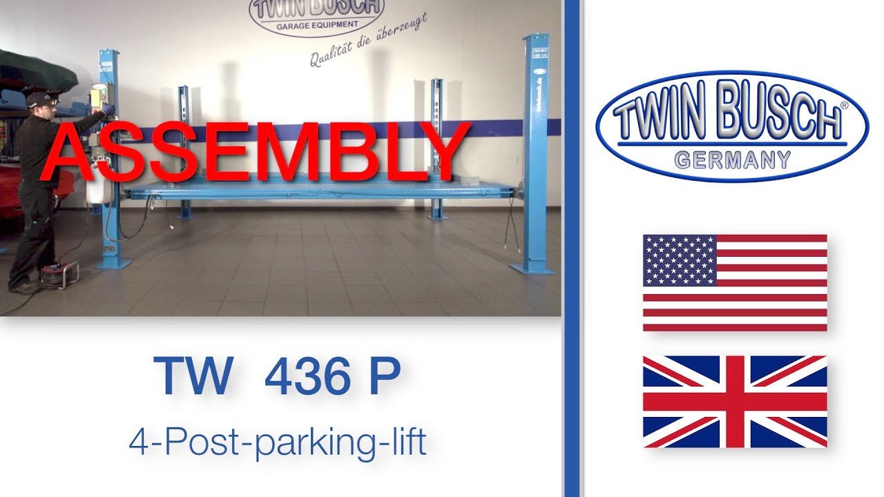 Assembly of the TW 436 P park lift from TWIN BUSCH®