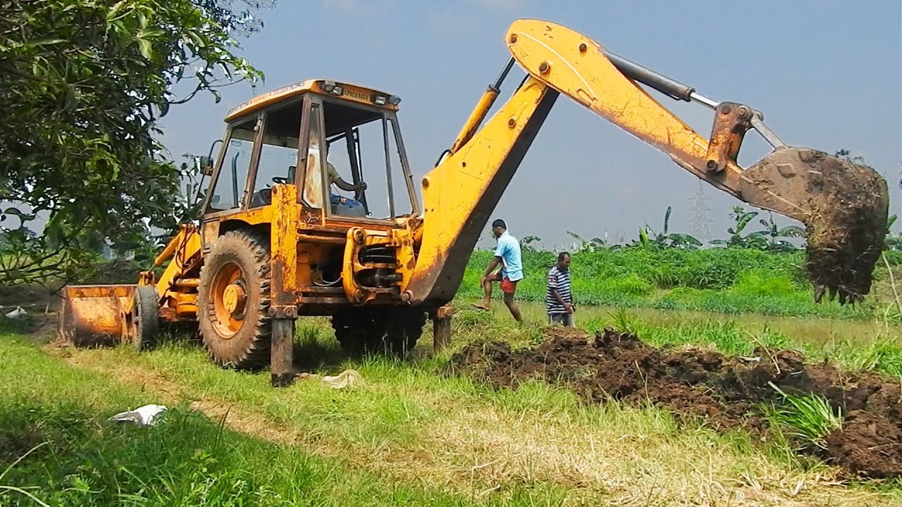 JCB 3D Working | JCB Digging To Leveling Dry Soil / Palleturi Village