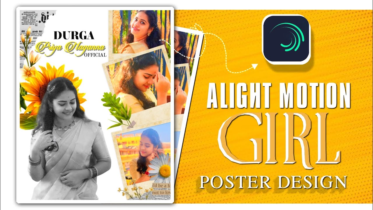 Tutorial video  girl POSTER DESIGN in //Alight motion App | cdp editing | Poster Editing 