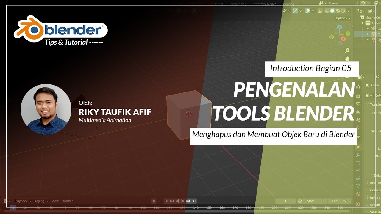 Video Tutorial 05: Menghapus dan Membuat Objek Baru di Blender