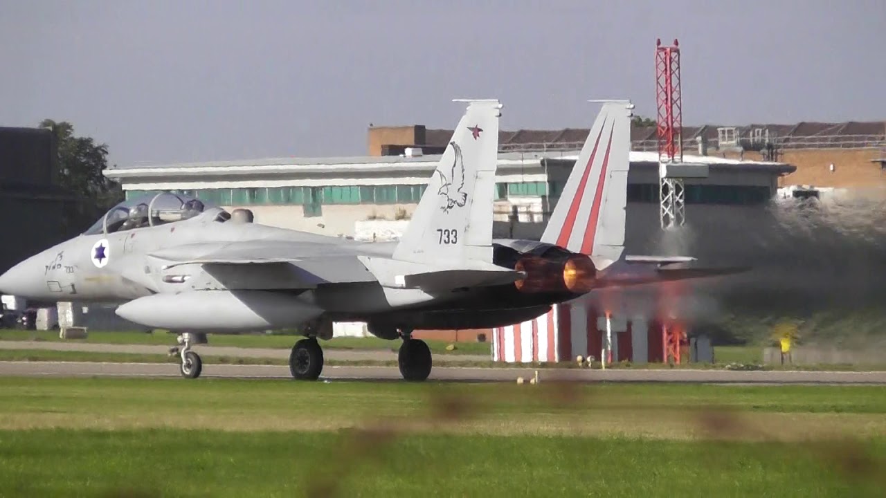 israelian F15 Eagles depart RAFWaddington as part of operation cobra warrior