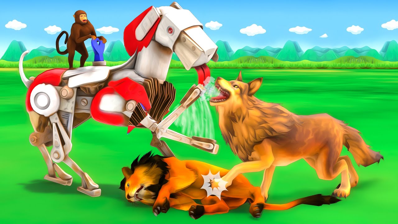जादुई विशाल खिलौना कुत्ता बंदर और भेड़िया हमला Vishal Khilauna Kutta Ki Kahani Big Toy Dog and Wolf