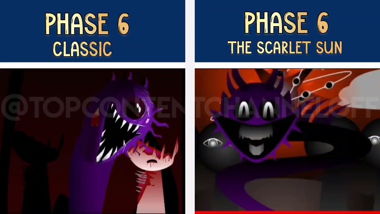 Sprunki Phase 6 Classic Vs Phase 6 - The Scarlet Sun (Comparison)