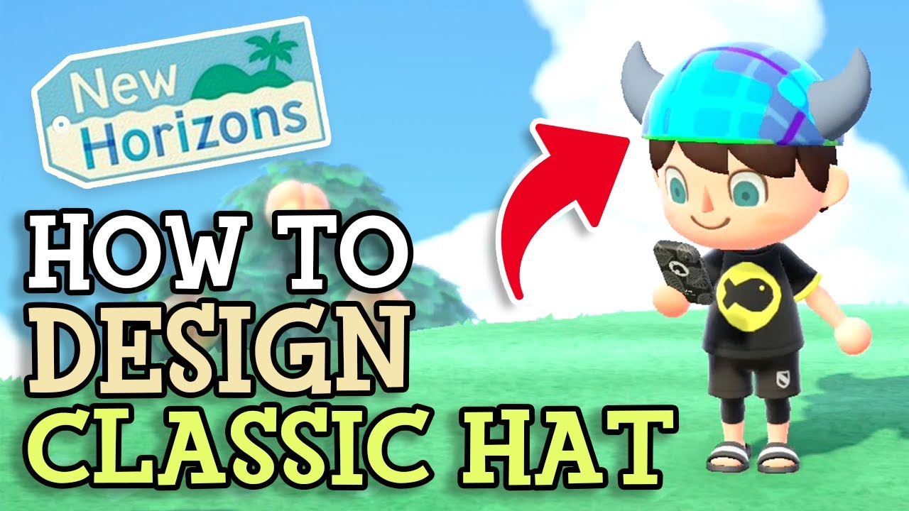 Animal Crossing New Horizons: How To DESIGN CLASSIC HORNED HAT Tutorial (Pattern & QR Code Guide)