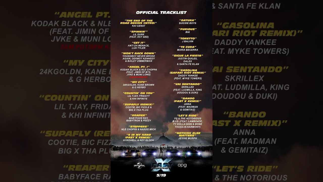 #FastX Original Motion Picture Soundtrack coming May 19th! 🔥 #FastXSoundtrack #APG