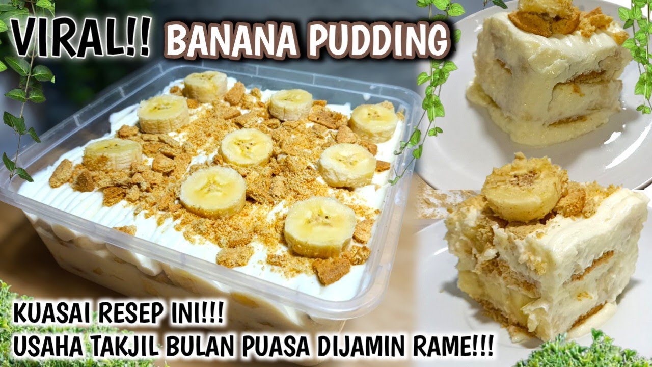 BANANA PUDDING VIRAL!!! LEMBUT CREAMY ENAK |PUDING PISANG 