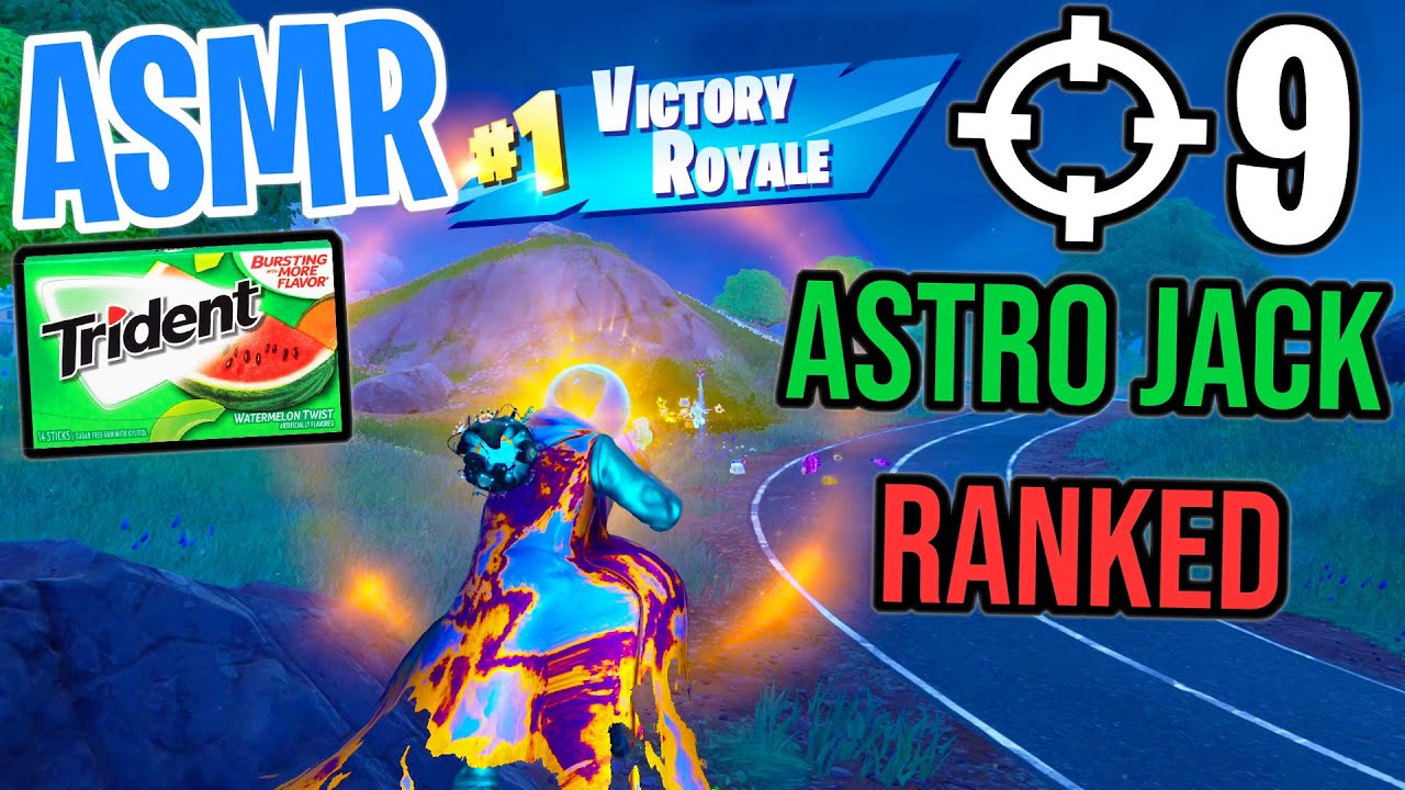 ASMR Gaming 🤩 Fortnite Astro Jack Ranked! Relaxing Gum Chewing 🎮🎧 Controller Sounds + Whispering💤