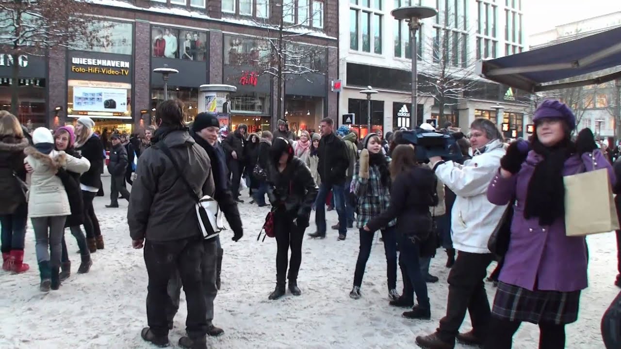 Advent Flashmob 18.Dezember 2010 Hamburg Innenstadt