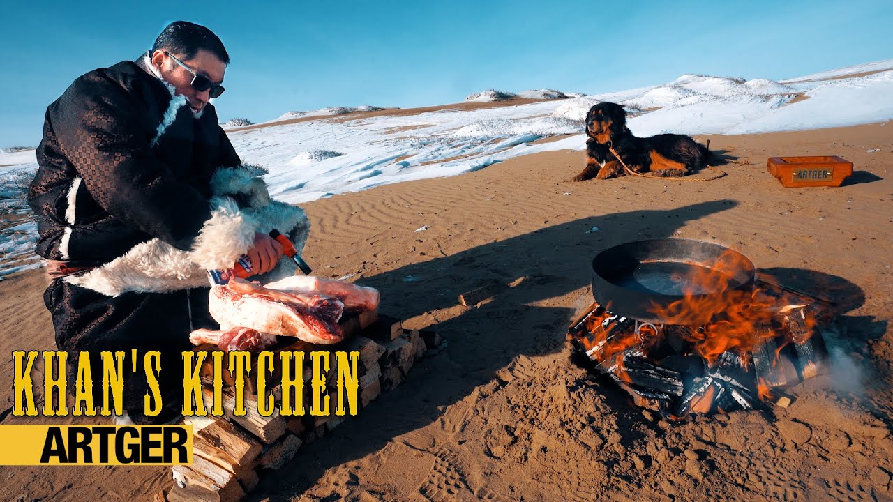 Leg of Lamb for the KING! Cooking in the Snowy Sand! | Khan's Kitchen