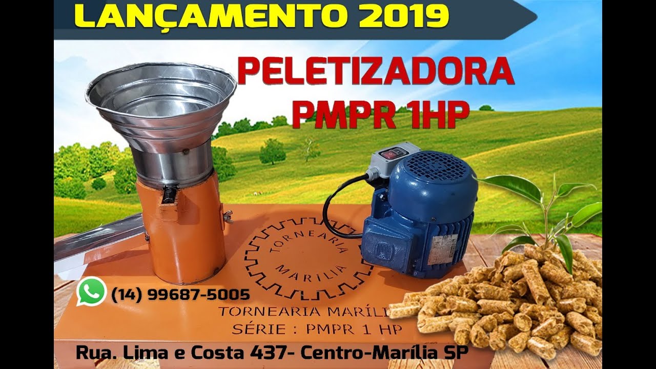 LANÇAMENTO: PELETIZADORA PMPR 1HP 22OV MONOFÁSICA
