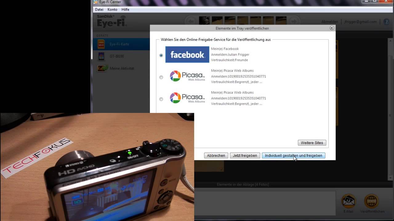 SanDisk Eye Fi Karten Setup und Test