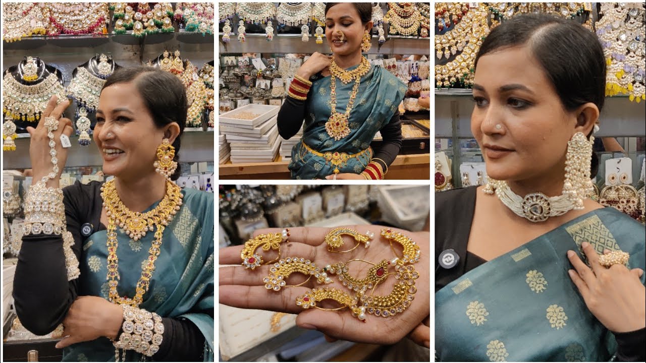 দুর্গাপূজা স্পেশাল মুলতানি,কুন্দন,রাজওয়ারি  নথ,সীতাহার,নেকলেস,চোকার,কানের দুল ও চুরি কালেকশন ও দাম