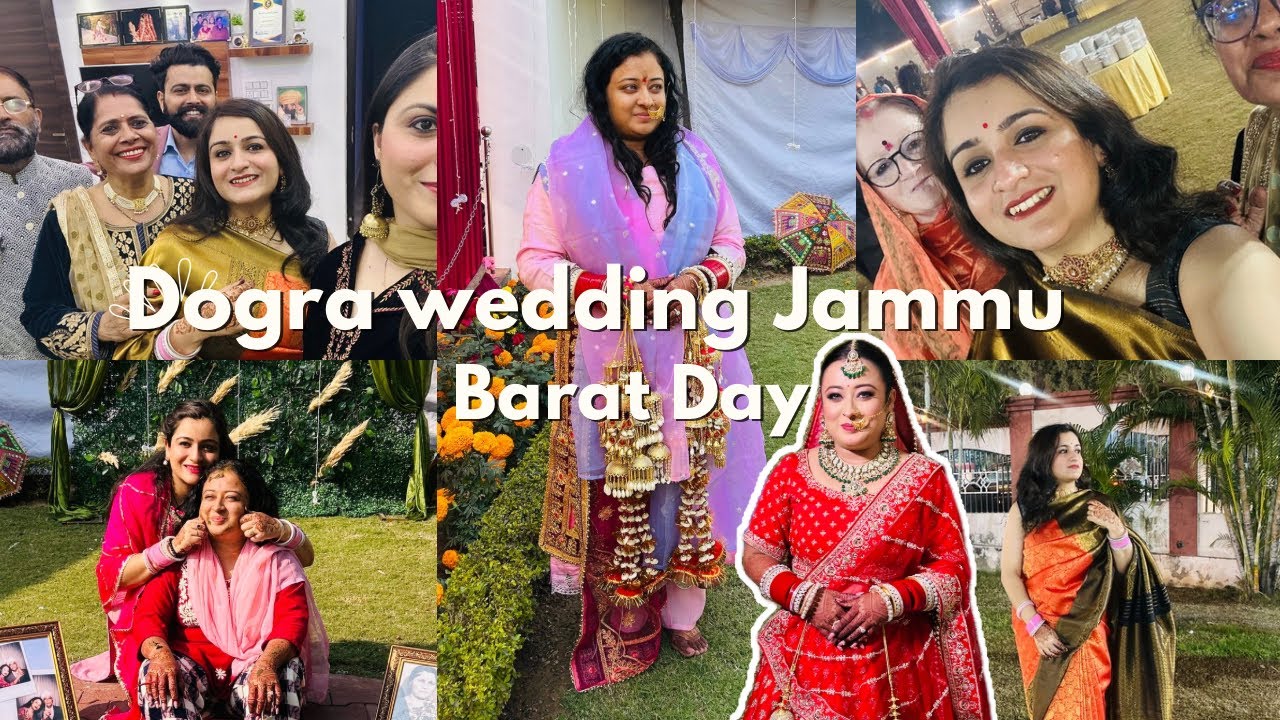Dogra wedding vlog JAMMU❤Wearing saree for barat | Full festive experience 🥳