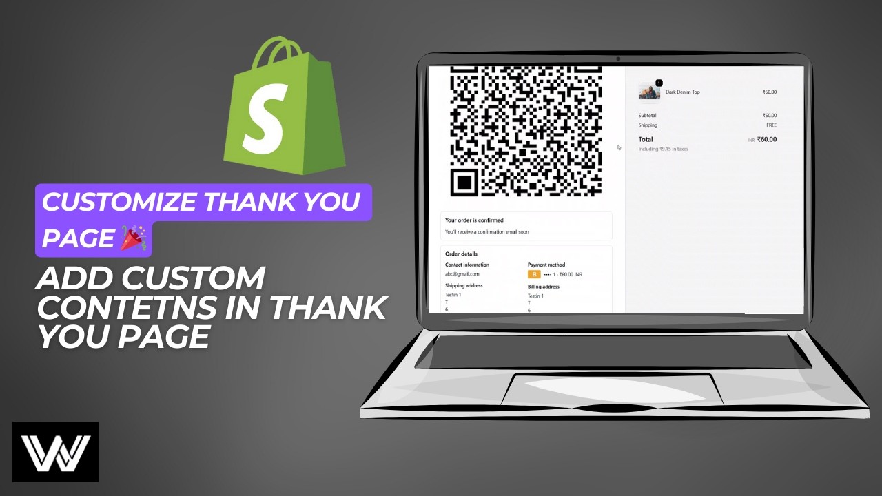 How to customize thank you page in shopify